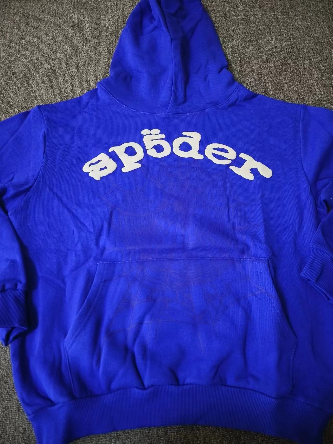 Dark blue Sp5der hoodie