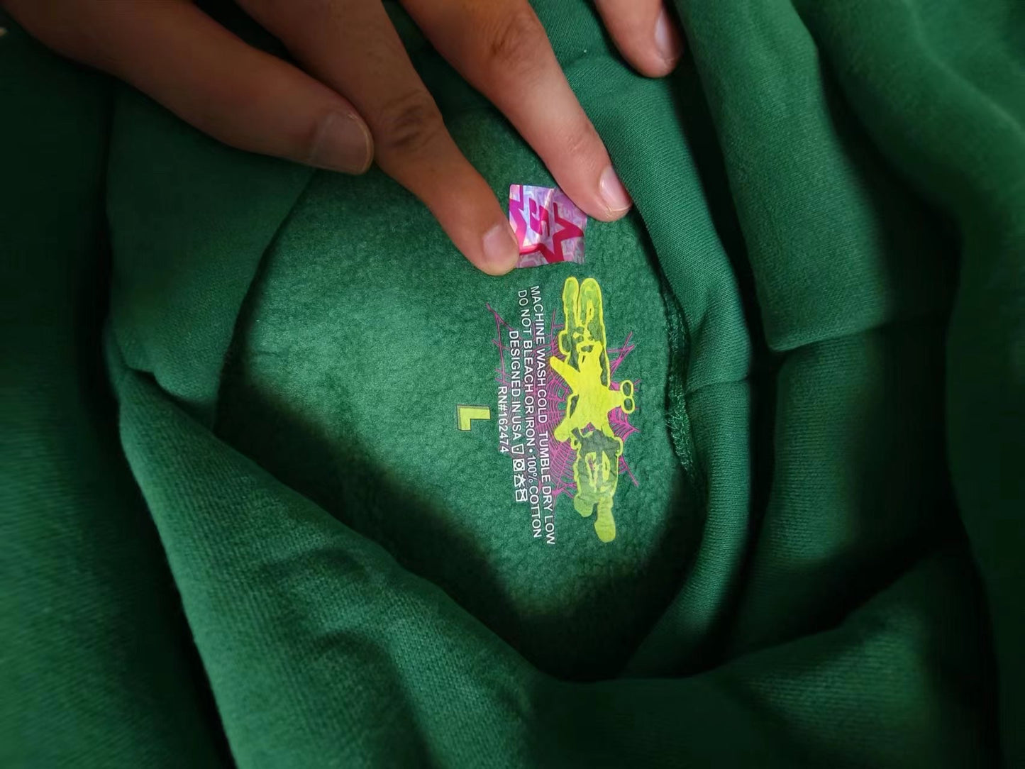 Green Sp5der hoodie