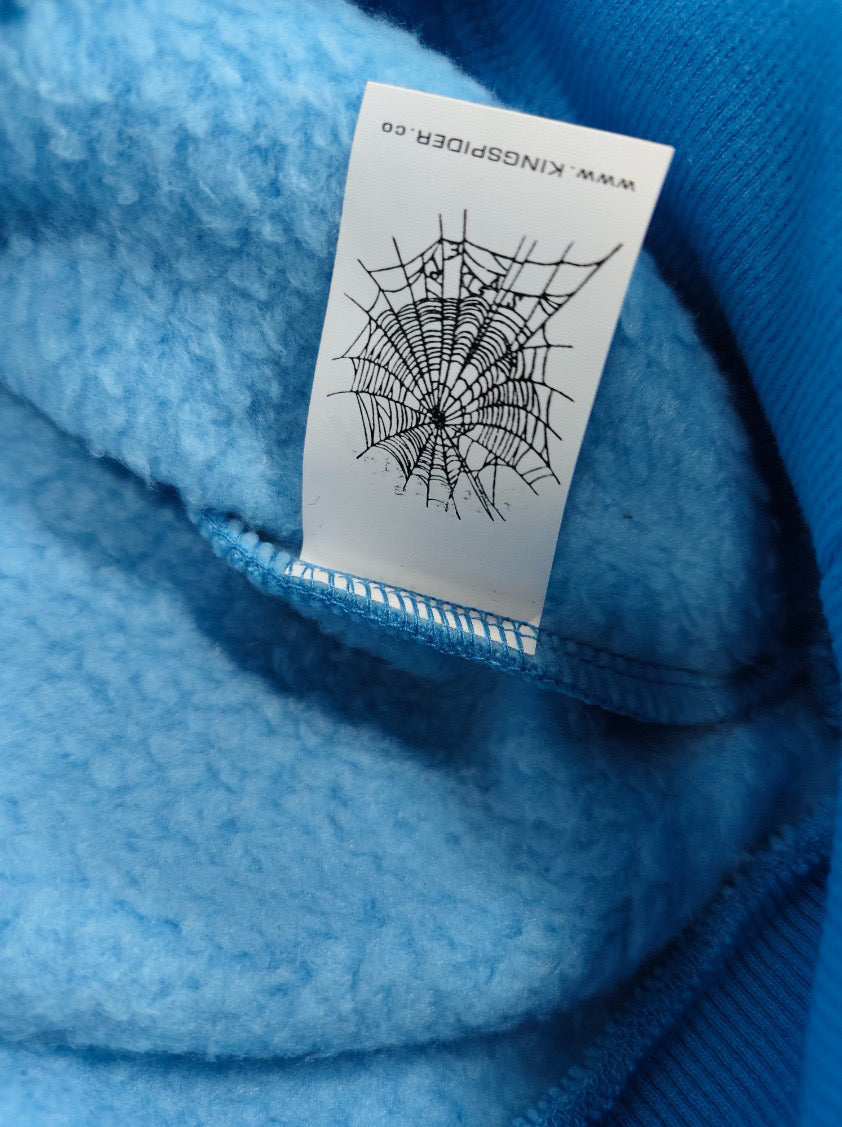 Light blue Sp5der hoodie v2