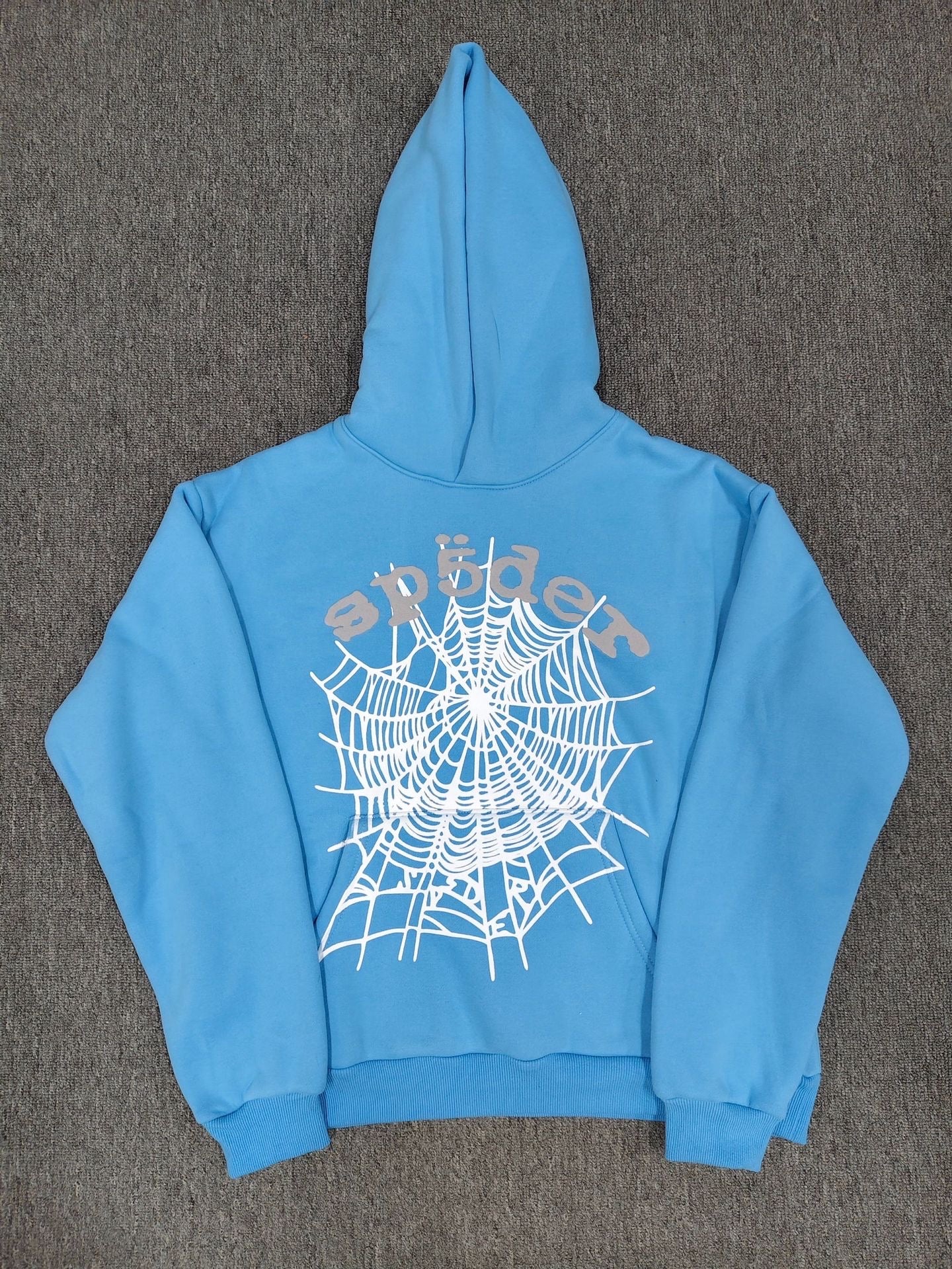 Light blue Sp5der hoodie v2