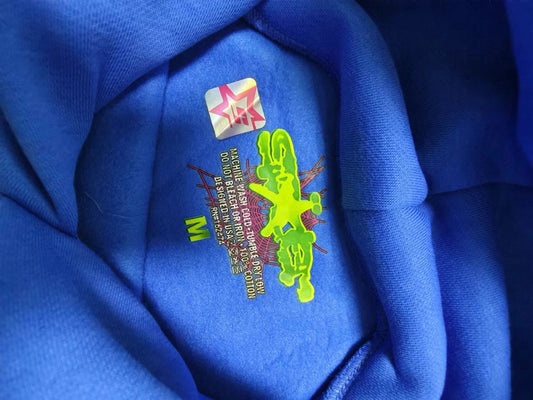 Sp5der hoodie blue
