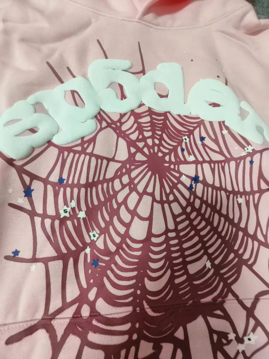 Pink and red velvet web SP5DER