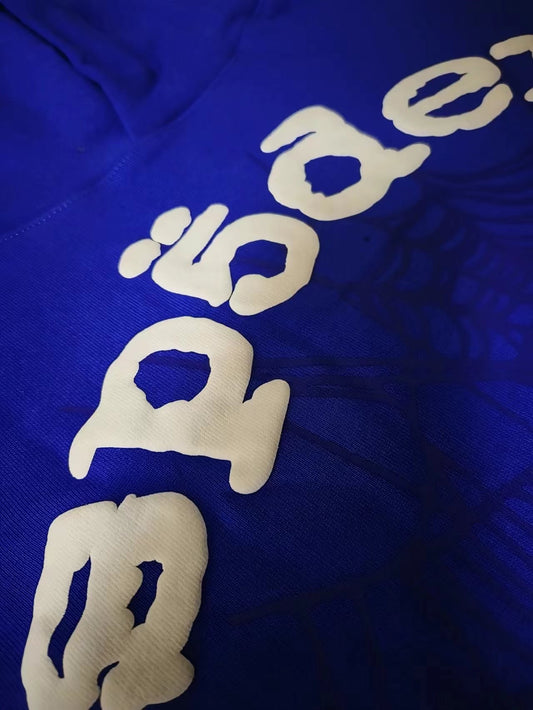 Dark blue Sp5der hoodie