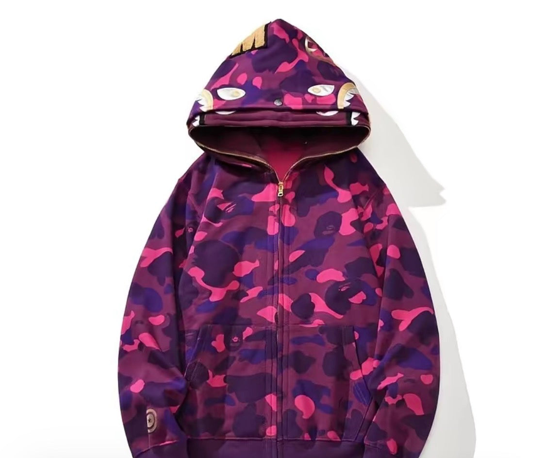 Bape hoodies double hood