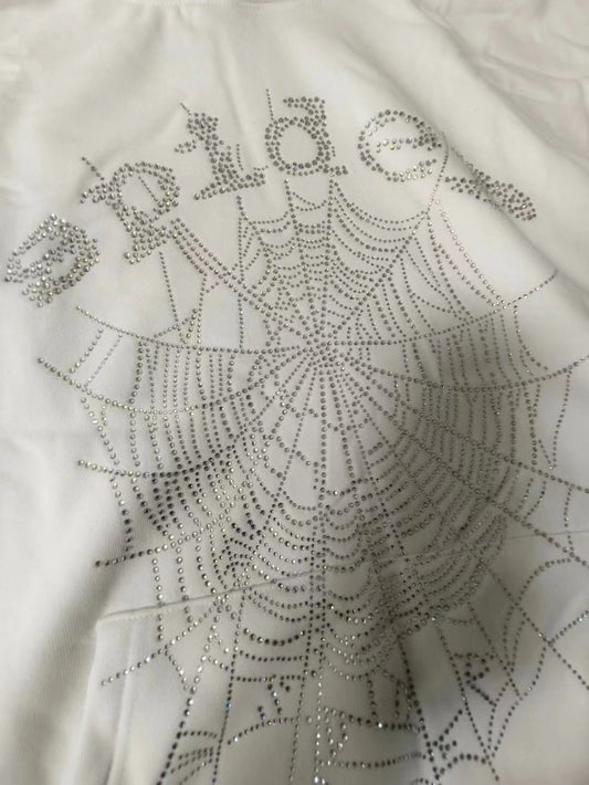 Rhinestone spider hoodie